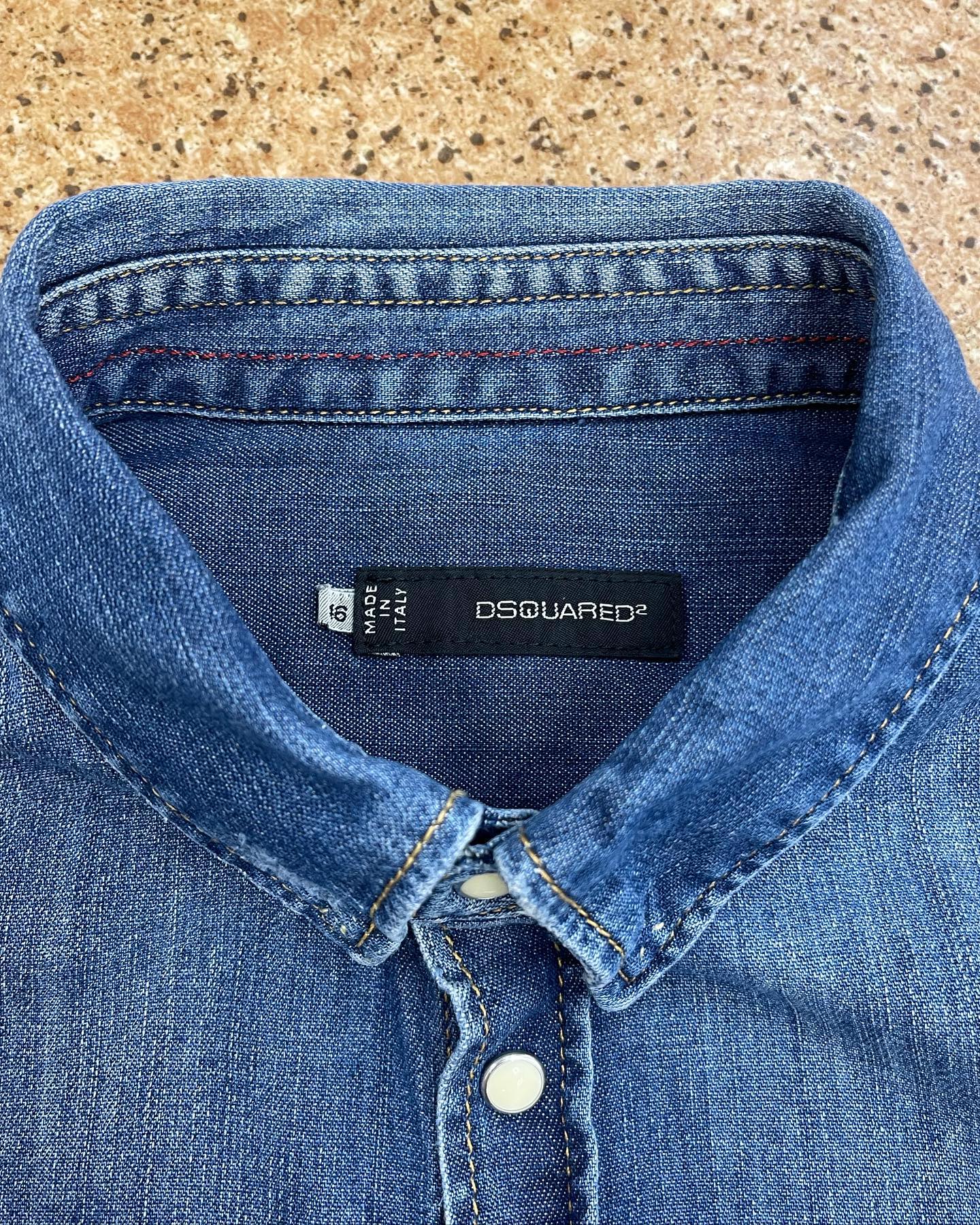 Джинсова сорочка DSQUARED 💙, фото 8